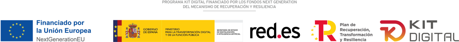 Banner informativo con texto sobre financiación institucional y franja amarilla
